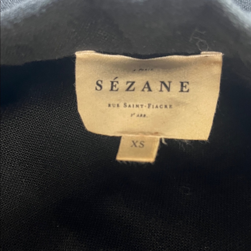 Sezane Will Jacket in black linen size XS - Picture 7 of 7